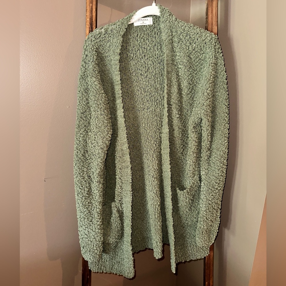 sage popcorn sweater
